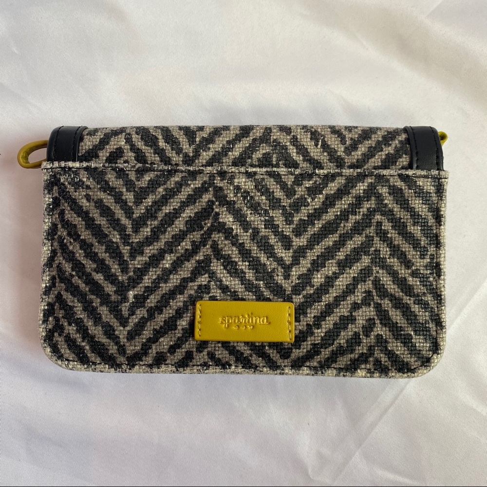 Spartina Linen & Leather Wristlet Wallet NWOT
